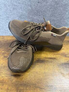 Suadex Steel Toe Shoes Model 605 Brown Knit Safety Sneakers